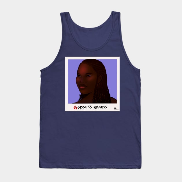 Goddess Braids Tank Top by CarmahnArt